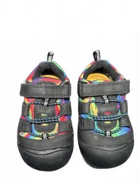 KEEN Unisex Toddlers' Newport Shoes in Black and Rainbow Tie Dye